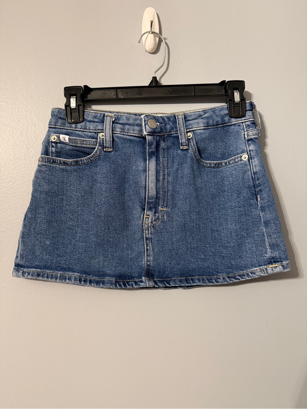 Calvin Klein Jeans Blue Denim Micro Mini Skirt